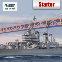 VEE V57015 1/700 USS Worcester CL-144 Cruiser Model Kit Starter Edition