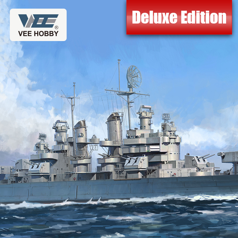 VEE E57020 1/700 USS Cleveland CL-55 1945 Cruiser Model Kit Deluxe Edition
