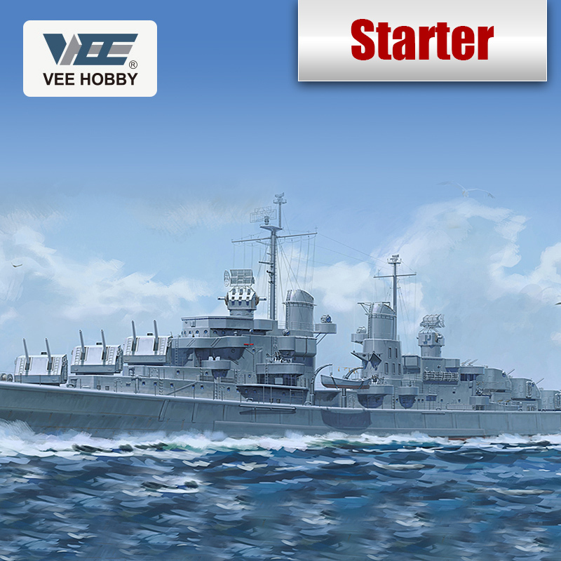 VEE V57013 1/700 USS Oakland  CL-95 Cruiser Model Kit Starter Edition