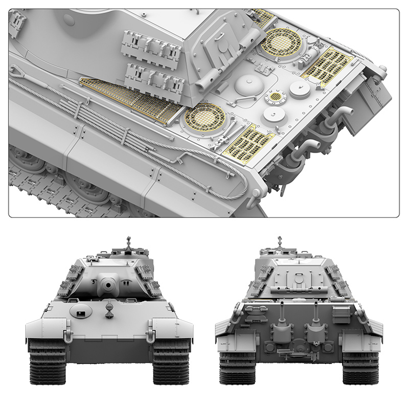 NO-008 1/48 Tiger King Tank Porsche Type Turret Assembly Model
