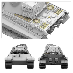 NO-008 1/48 Tiger King Tank Porsche Type Turret Assembly Model