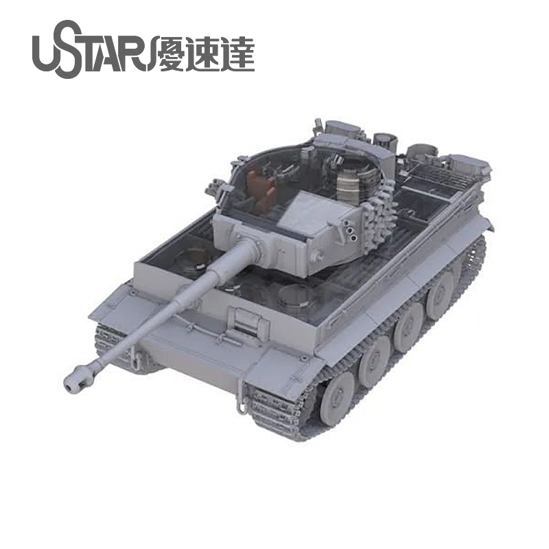 NO-004 1/48 Assembled Tank Model Tiger I Early Type Full Internal Structure