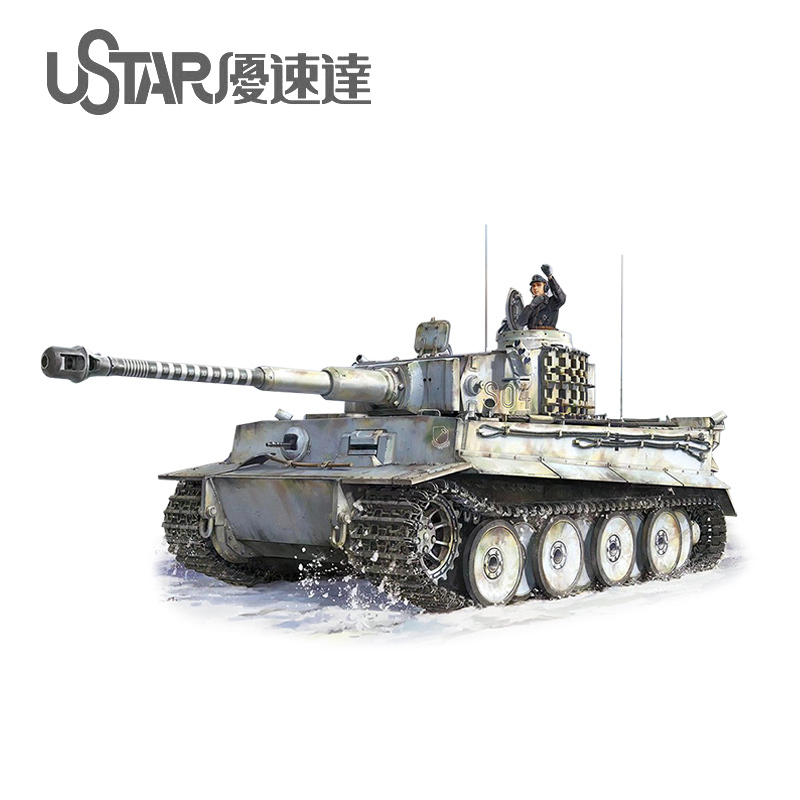 NO-004 1/48 Assembled Tank Model Tiger I Early Type Full Internal Structure