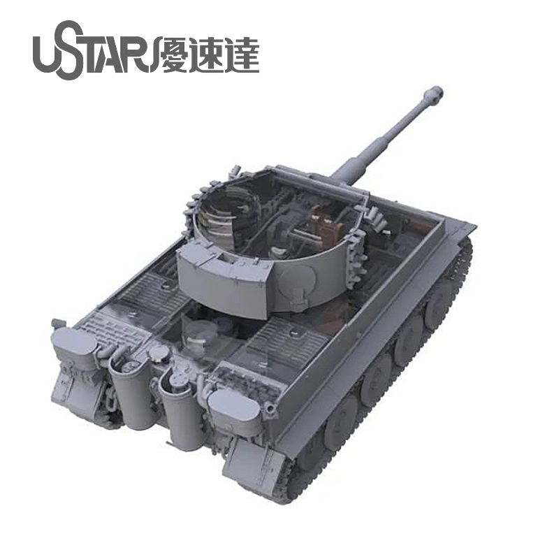 NO-004 1/48 Assembled Tank Model Tiger I Early Type Full Internal Structure