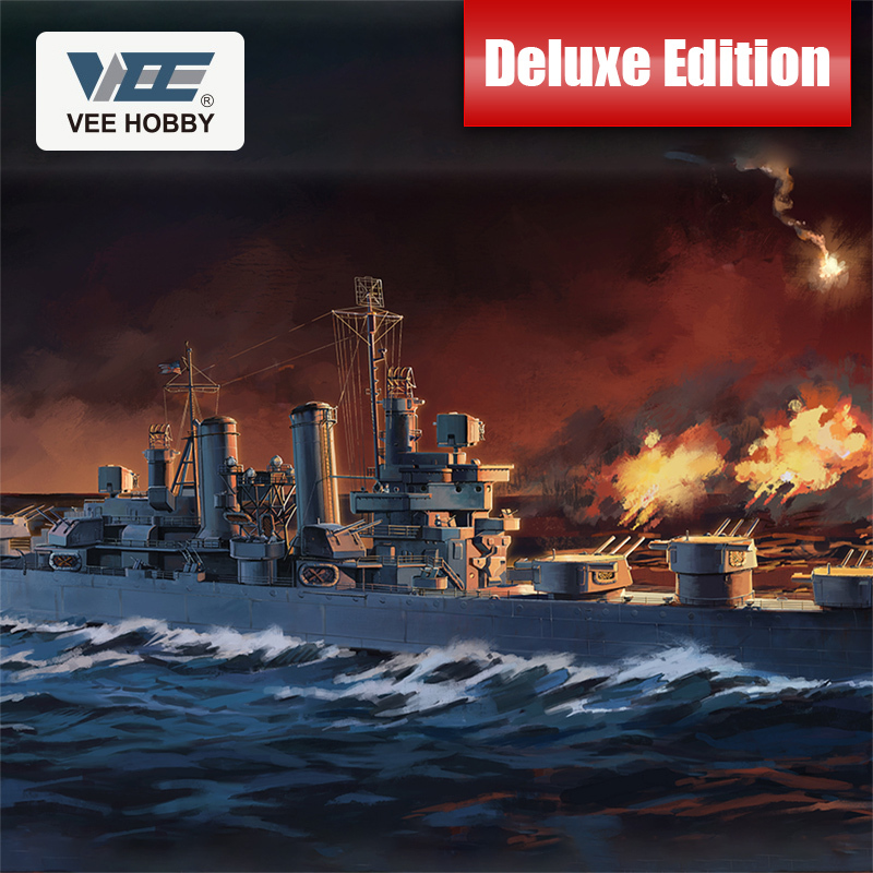 VEE E57019 1/700 USS HELENA CL-50 1942 CruiserModel Kit Deluxe Edition