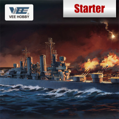 VEE V57019 1/700 USS HELENA CL-50 1942 Cruiser Model Kit Starter Edition