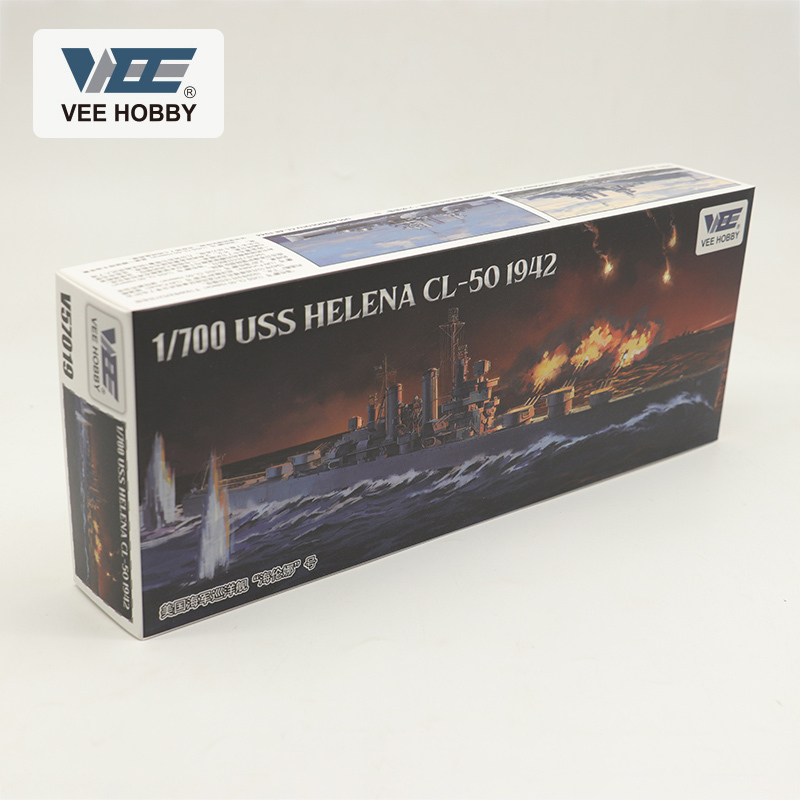 VEE V57019 1/700 USS HELENA CL-50 1942 Cruiser Model Kit Starter Edition