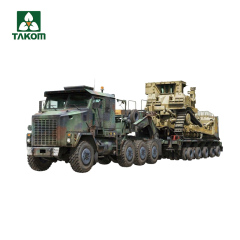TAKOM 5002 1/72 M1070 & M1000 w/D9R U.S. 70 TON TANK TRANSPORTER w/ BulldoZer Assembly Model
