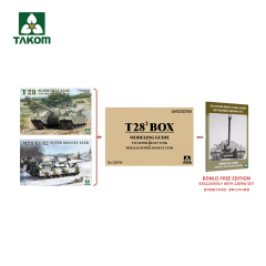 TAKOM 2209W 1/35 T28 SUPER HEAVY TANK+ M28A1/A2 SUPER ASSAULT TANK Assembly Model