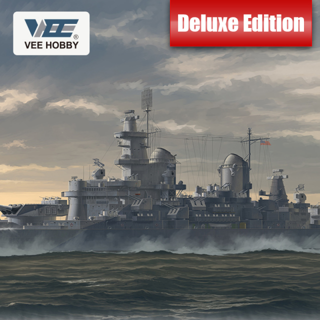 VEE E57001 1/700 USS IOWA BB-61 1944 Battleship assembly Model Deluxe Edition