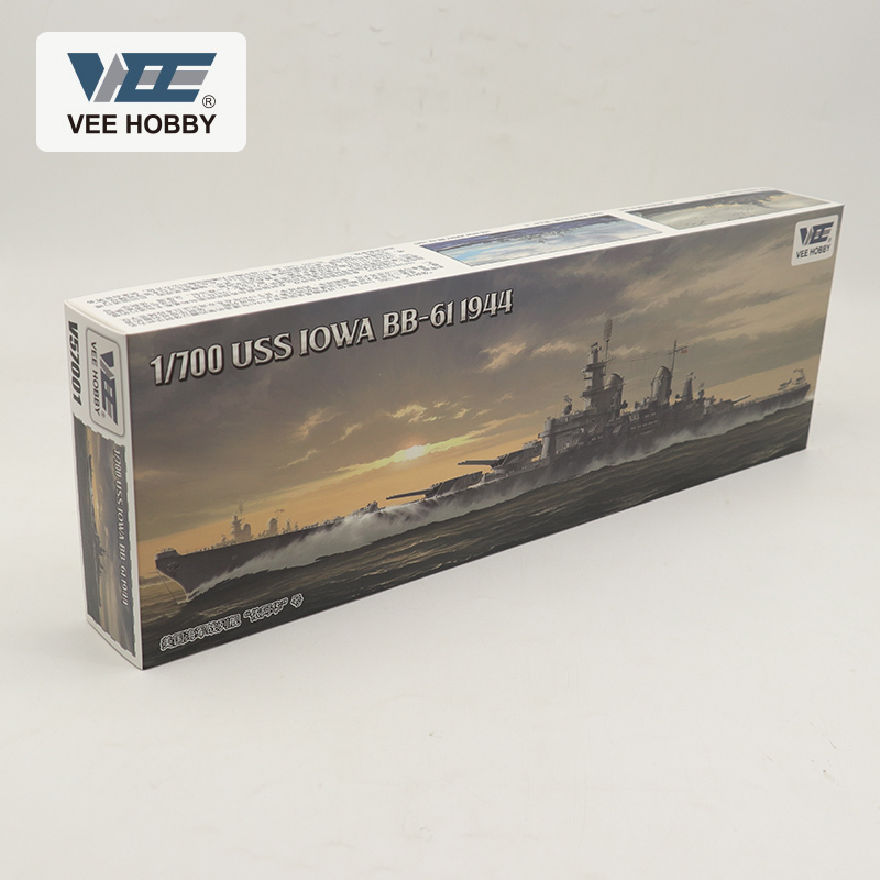 VEE V57001 1/700 USS IOWA BB-61 1944 Battleship assembly Model Starter Edition