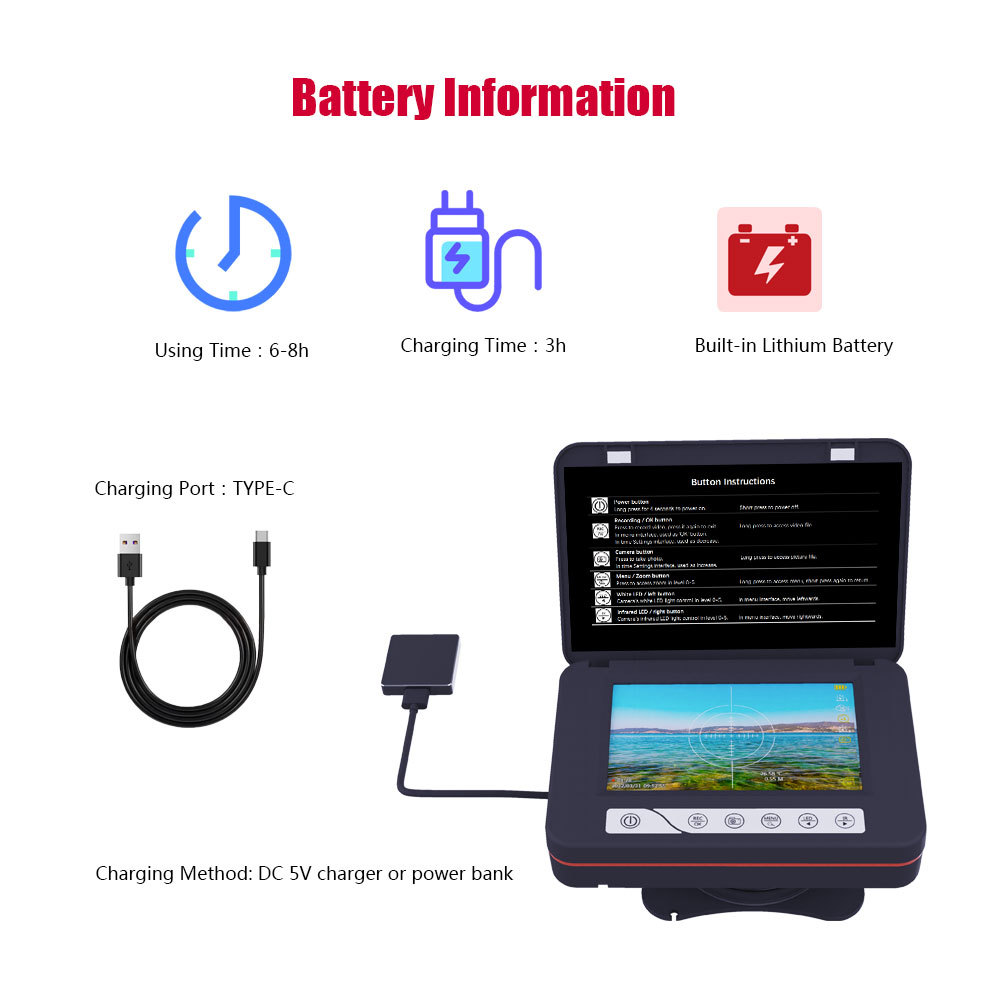 5.0" inch visual fishing camera