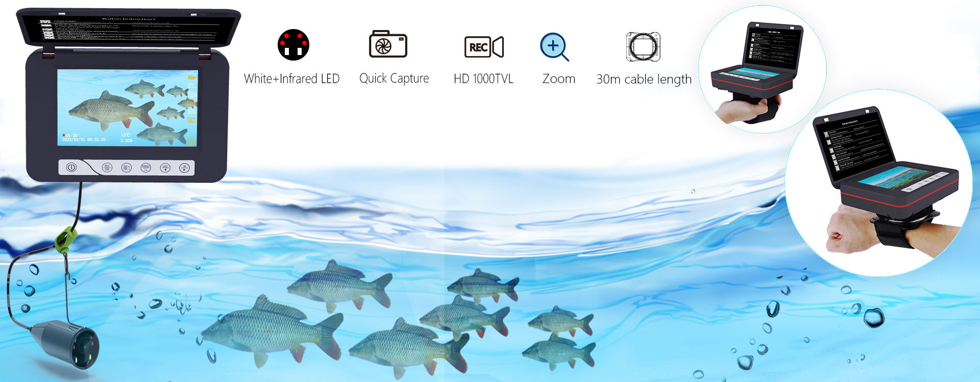 Underwater camera fish finder