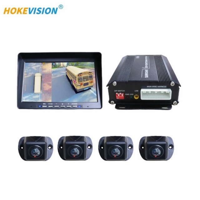 360° AI Auto Vehicle All Round full around Panoramic Surround Security Bird View 3d Car Camera Vision System for Truck,HONGXINTAI (Hokevision)