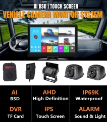 10.1 Inch AI BSD 4 Ways Display Vehicle Dash Camera Monitor Alarm Sysem,HONGXINTAI (Hokevision)