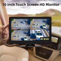 10.1 Inch AI BSD 4 Ways Display Vehicle Dash Camera Monitor Alarm Sysem,HONGXINTAI (Hokevision)