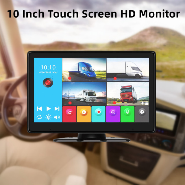 10.1 Inch AI BSD 4 Ways Display Vehicle Dash Camera Monitor Alarm Sysem