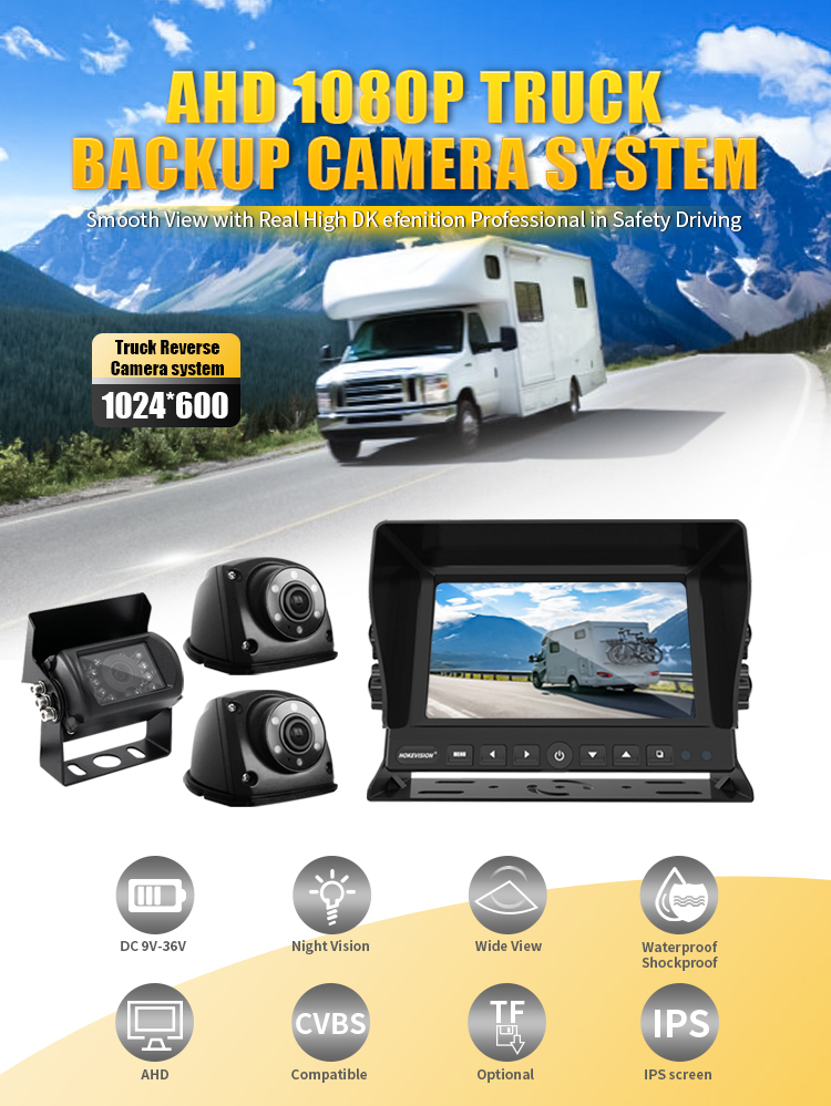 7 Inch / 9 Inch AHD Quad-View Monitor+3 Ways Vehicle Cameras,HONGXINTAI (Hokevision)