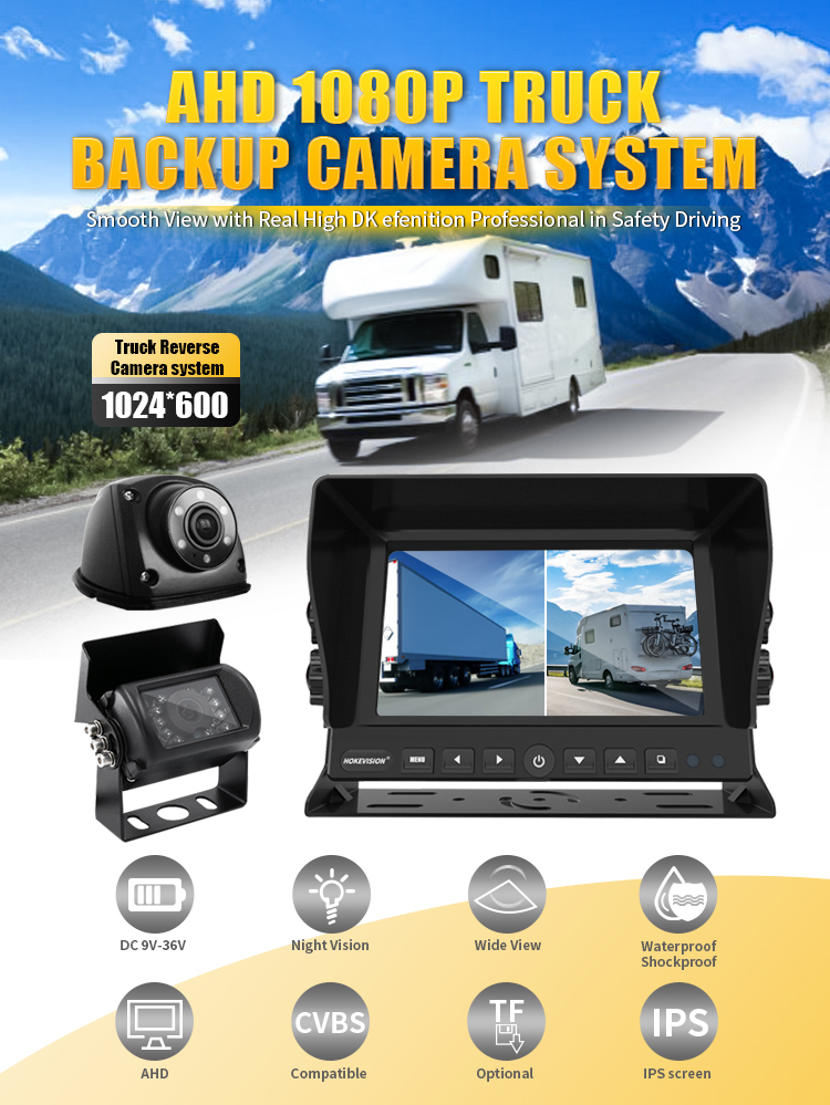7 Inch / 9 Inch AHD Monitor+2 Ways Vehicle Cameras,HONGXINTAI (Hokevision)