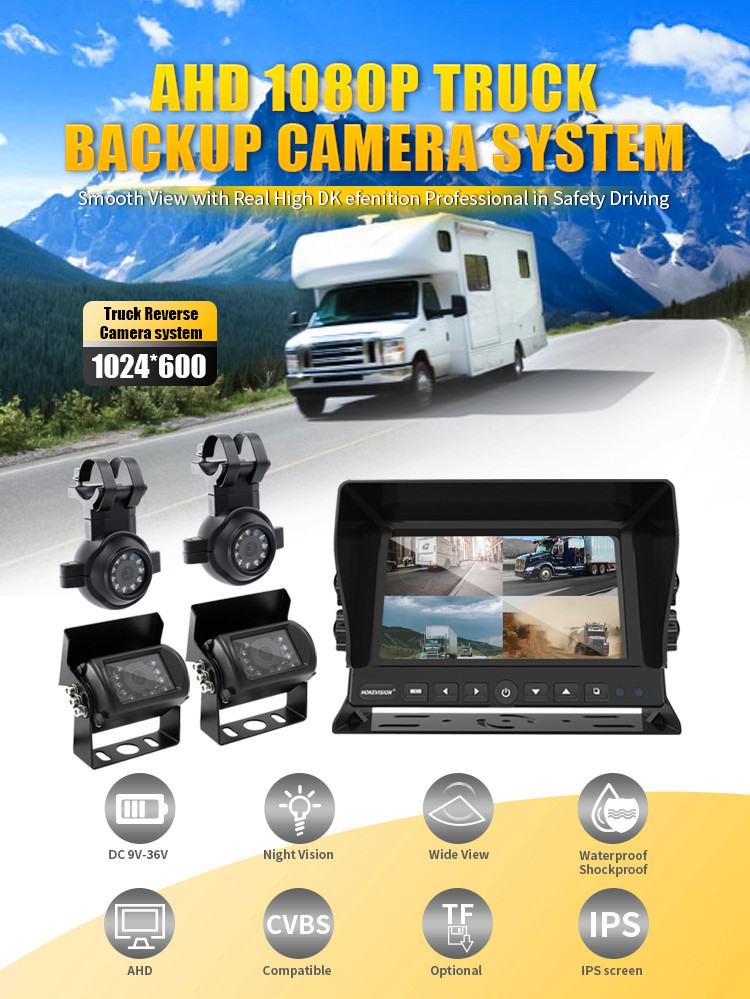 7 Inch / 9 Inch AHD Quad-View Monitor+4 Ways Vehicle Cameras,HONGXINTAI (Hokevision)