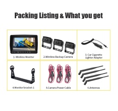 7/9 Inch Wireless AHD Vehicle 3CH Cameras Monitor Kits,HONGXINTAI (Hokevision)