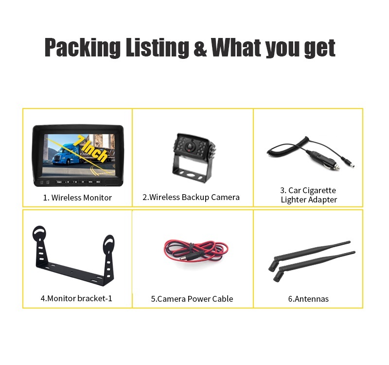 7/9 Inch Wireless AHD Vehicle  1CH Camera Monitor Kits,HONGXINTAI (Hokevision)