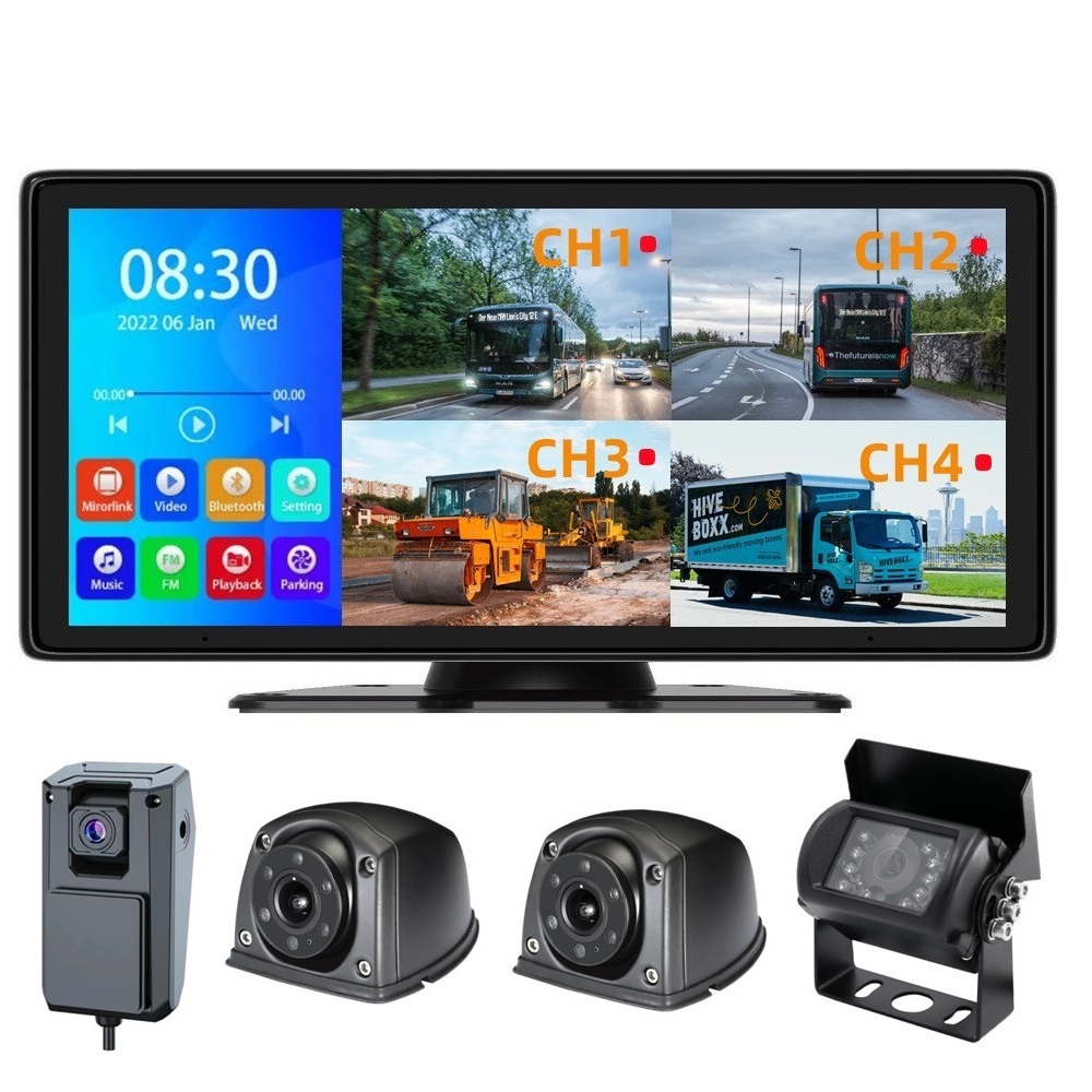 10.26 Inch 4ch Bluetooch Touch Screen Vehicle Monitor Vision System,HONGXINTAI (Hokevision)