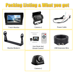 7 Inch / 9 Inch AHD Monitor+2 Ways Vehicle Cameras,HONGXINTAI (Hokevision)