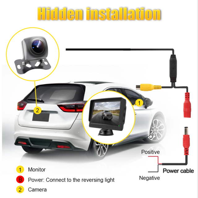 4.3/5 Inch HD Vehicle Car Reversing aid Camera Monitor kits,HONGXINTAI (Hokevision)