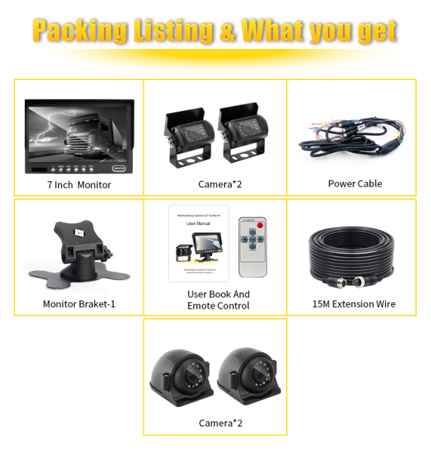 7/9 Inch  HD Quad-View Monitor+4 Ways Cameras,HONGXINTAI (Hokevision)