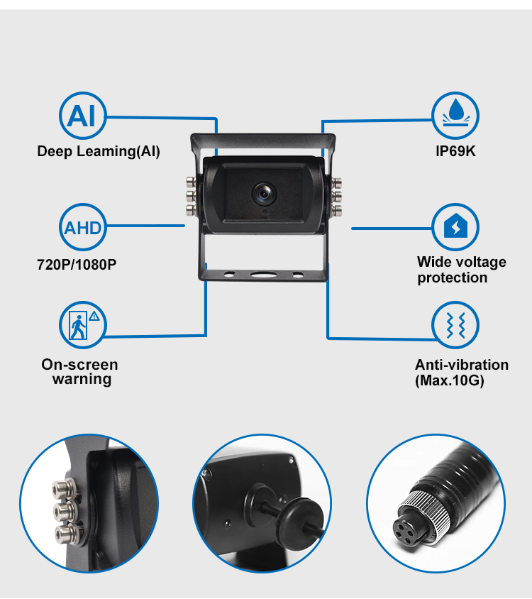Smart AI Detection Reversing Aid Truck Backup Camera for Car and Pedestrian Detection and Warning,HONGXINTAI (Hokevision)