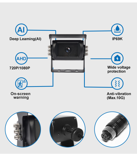 Smart AI Detection Reversing Aid Truck Backup Camera for Car and Pedestrian Detection and Warning,HONGXINTAI (Hokevision)