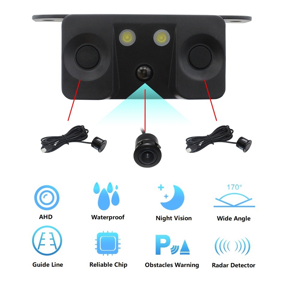 Vehicle Reverse 1080p Digital Visual Radar Parking Sensor Detector Kit,HONGXINTAI (Hokevision)
