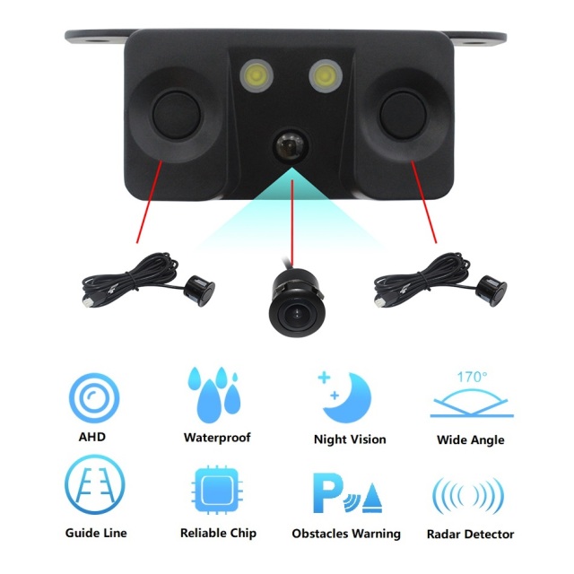 Vehicle Reverse 1080p Digital Visual Radar Parking Sensor Detector Kit,HONGXINTAI (Hokevision)