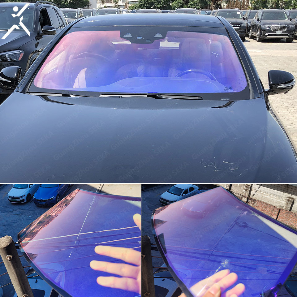 85%vlt Blue Purple Chameleon Tint Color Change Windscreen Red Chameleon Car Window Tint Solar Film
