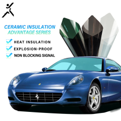 PET window insulation film vlt70 green IR7090 nano ceramic car window film safety window tint film for car