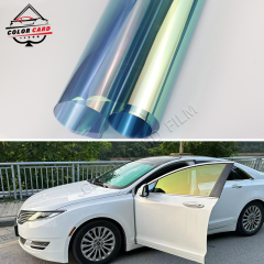 PR65 Yellow Green Chameleon Car Window Film VLT75% Chameleon Tint Heat Insulation Windshield Solar UV rejection 1.52*30M