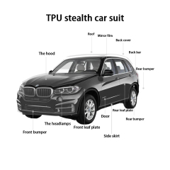 1.52*15M 7.5MIL TPU Diamond Blue Transparent Glossy Self Healing Anti Yellow TPU PPF Film Car Paint Protection