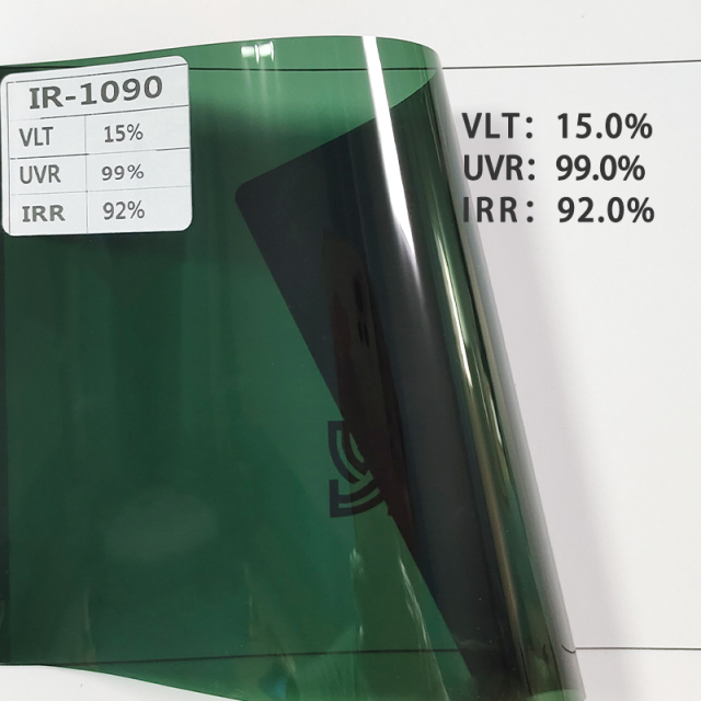 PET window insulation film vlt70 green IR7090 nano ceramic car window film safety window tint film for car