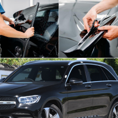 Nano ceramic vlt 5% black tint high thermal insulation 99% uv 2mil window 3m solar safety film car window tinting film for car