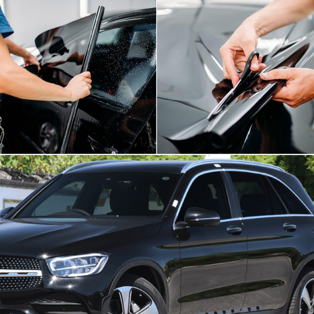 Nano ceramic vlt 5% black tint high thermal insulation 99% uv 2mil window 3m solar safety film car window tinting film for car