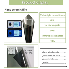99%UVR nano ceramic vlt 60 black car window tint film safety film IR6090 Sun Control glass protective film