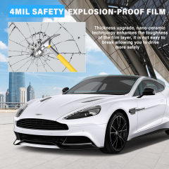 High UV Rejection 70%vlt safety window film 4mil DP-70 explosion proof solar glass 3m nano ceramic window tint film for car