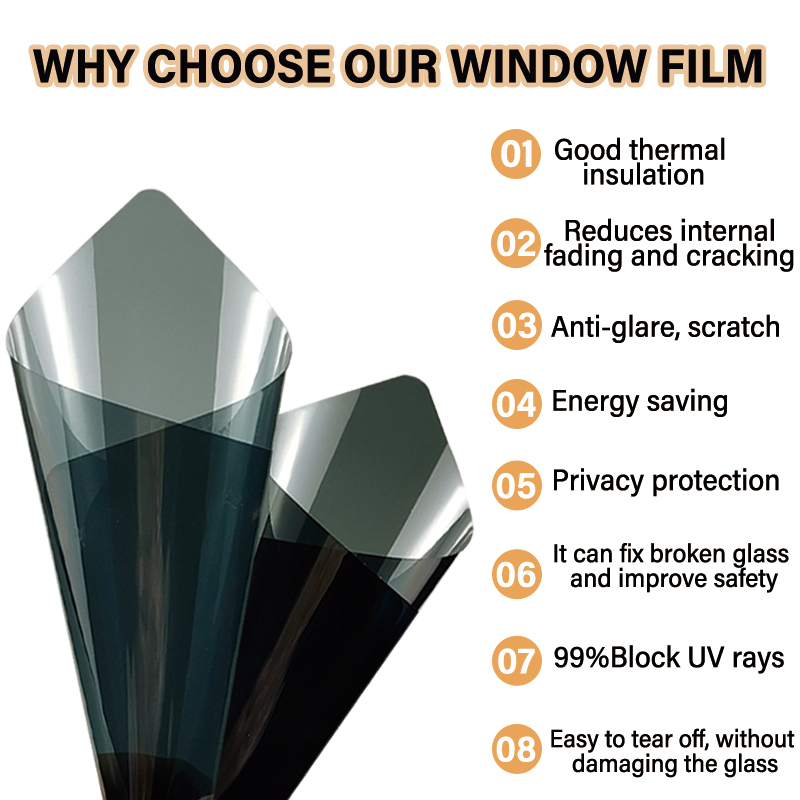 High UV 99% mirror reflective window film high thermal insulation film Sun Control glass protective solar control film for car
