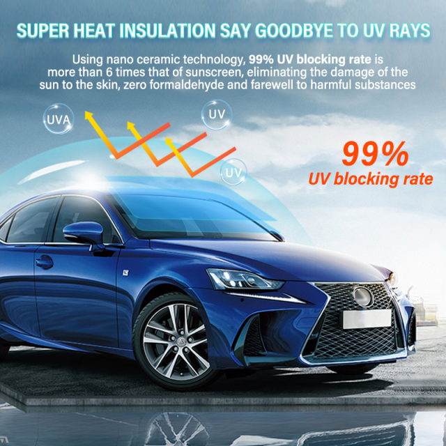 High UV Rejection 70%vlt safety window film 4mil DP-70 explosion proof solar glass 3m nano ceramic window tint film for car