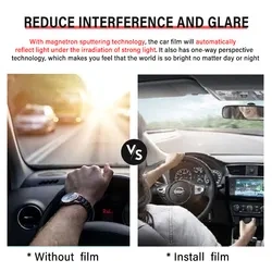 Car glass film UV 99% reflective HD metal window film high thermal insulation film protective safety Car Window Solar Control