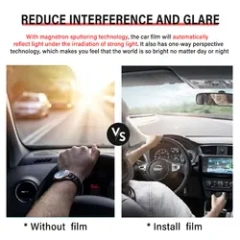 Car glass film UV 99% reflective HD metal window film high thermal insulation film protective safety Car Window Solar Control
