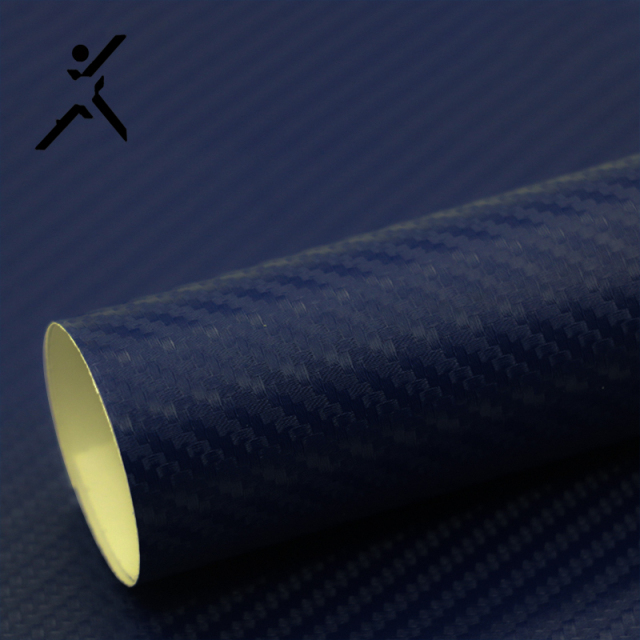 Colorful air release 3D Carbon fiber Dark blue color pvc vinyl tint film Car Styling Wrap sticker For Motorcycle Mobile phone