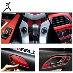 PVC high gloss 2D Carbon fiber Red Sliver Air release Car Styling Wrap film color changing carbon fiber car vinyl wrap film