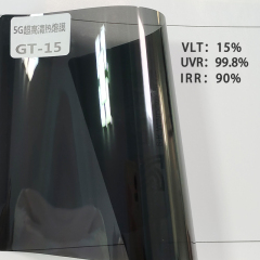 15% VLT 99% UV 5G Ultra HD Hot Melt Film GT-15 waterproof car window tint film glass protective 3M window film